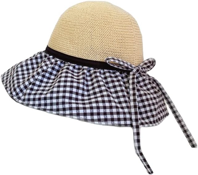 Hat Wig,Hat with brown red Hair Attached for Women, Bucket with Wig Long Wavy Hair Extensions,Spring Summer